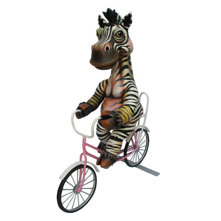 Zebra On Bicycle 